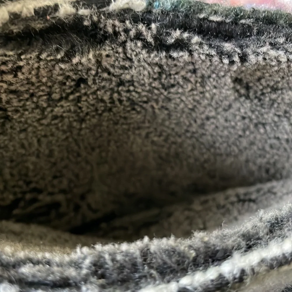 Toms Nepal Black Suede Textile Womens Boots